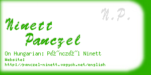ninett panczel business card